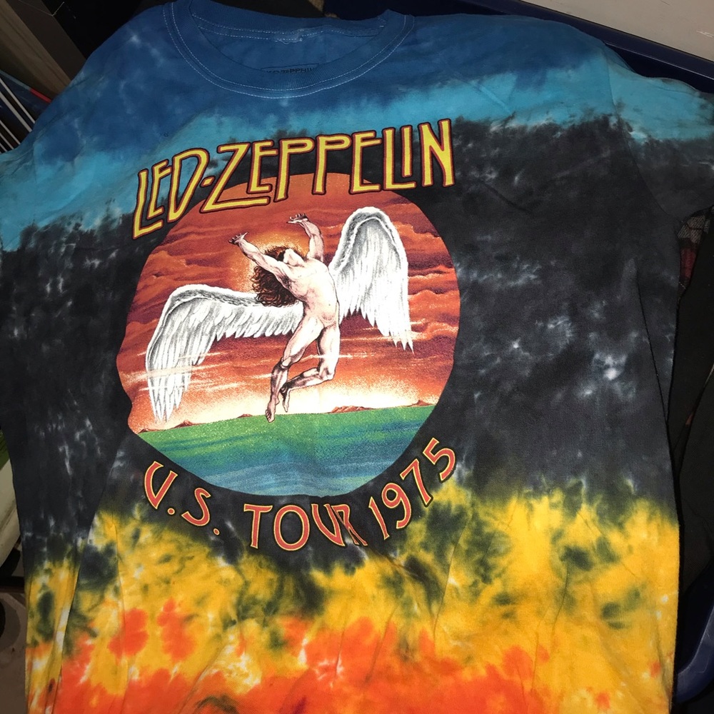 LED ZEPPLIN 1975 TOUR TIE DIE CREW LONG SLEEVE.